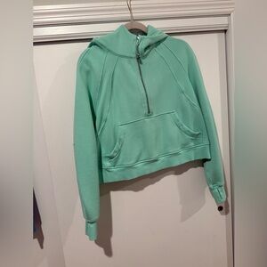 Lululemon Scuba Oversized Half Zip Hoodie Mint Green EUC M/L Medium Large